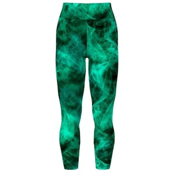 LuLaRoe Halloween Tie Dye Green Smoke Leggings Black TC2 Plus Size 20-24 - Picture 1 of 4